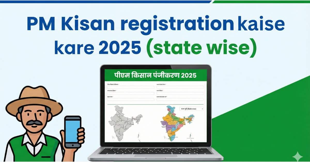 PM Kisan Registration Kaise Kare 2025 (State Wise) – Step-by-Step Guide